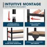 EASYmaxx 2 in 1 Schwerlastregal & Werkbank mit flexiblen Stecksystem für einfache Montage ohne Schrauben und individuelle Höhenverstellung.