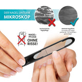 MIWIAM Nagelfeilen 2er-Set für Finger- und Fußnägel in mint/schwarz, präzises, schonendes Nagelmodellieren ohne Risse.