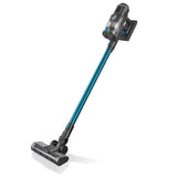 MAXXMEE Akku-Zyklon-Staubsauger LED Power Control Pro anthrazit/petrol kabellos mit Anti-Hair-Wrap-Technologie und digitalem Display