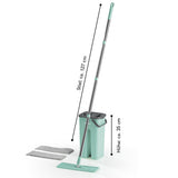 MAXXMEE Wischmopp Easy Mopp mit 4l Eimer türkis/grau, 2-Kammern-System und integriertem Auswring-Mechanismus.