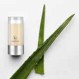 soapflaker Seifenspender für feste Handseife in Silber mit Aloe-Vera Seifenstück für hygienisches Portionieren und natürliche Pflege.