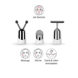 nah-vital SKIN SPA MASSAGEGERÄT mit drei Aufsätzen für Massage, Wärme und Einmassieren von Cremes und Lotionen zur Hautpflege.