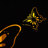 Hoberg LED Pflanzsäule "Schmetterling" in 3D Rost-Optik mit LED-Beleuchtung und abnehmbarer Pflanzschale, 19 x 19 x 72 cm.
