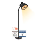 Hoberg Infrarot-Heizstrahler mit Standfuß, Carbon-Heizelement, 3 Heizstufen, Fernbedienung, für drinnen und draußen, Lampen-Design.