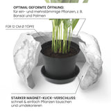 Botanyia Pflanzenübertopf "Marmor" für 12 cm Ø Töpfe mit Magnet-Klick-Verschluss und optimal geformter Öffnung.