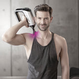 MAXXMEE Intensiv-Massagegerät schwarz/silber mit 3 Geschwindigkeitsstufen, ergonomisch für gezielte Nackenmassage bei Verspannungen.