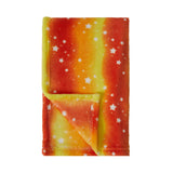 LUMALAND Kuscheldecke für Kinder 75 x 100 cm in Orange Star aus weichem, buntem Coral-Fleece, hautfreundlich und pflegeleicht.