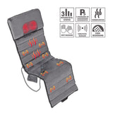 VITALmaxx Shiatsu-Massagematte grau mit 5 Massageprogrammen, 4 Knetmassageköpfen, Vibrations- und Wärmefunktion, Fernbedienung