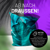 LUMALAND Sitzsack Classic XXL (380 L) Outdoor-Sitzsack mit wetterfestem, wasserabweisendem Material und botanischem Design, für drinnen und draußen.
