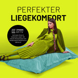 LUMALAND XXL Microvelours Sitzsack - 380L - 140 x 180 cm - Türkis, großer Indoor Sitzsack für perfekten Liegekomfort.