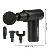 VITALmaxx Massage Gun - 4 verschiedene Aufsätze, schwarz, kraftvolles Massagegerät mit bis zu 4 Std. Akkulaufzeit und Transporttasche.