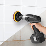 CLEANmaxx Bürstenaufsatz-Set für Bohrmaschine - 10-tlg. reinigt Fliesen gründlich mit Akku-Schrauber und Bohrmaschine.