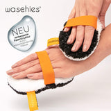 waschies® Waschbare Abschminkpads Black Edition - 7er Set aus feinster Mikrofasermischung für sanfte, wiederverwendbare Gesichtsreinigung nur mit Wasser.