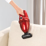 CLEANmaxx Multi-Handstaubsauger in Rot saugt bequem Polster und schwer erreichbare Stellen beutellos mit Bürstaufsatz.