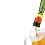 Taste Hero Deutschland Bier-Aufbereiter schwarz/rot/gold als Flaschenaufsatz schützt vor Insekten und ist für Bier und kohlensäurehaltige Getränke geeignet.