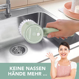 CLEANmaxx Akku-Reinigungsbürste Mint mit 2 Geschwindigkeitsstufen reinigt kabellos und gründlich Waschbecken und Armaturen.