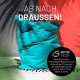 LUMALAND Sitzsack Classic XXL (380 L) Aquamarin, wetterfest, wetterbeständig, robust, für Indoor & Outdoor, wasserabweisend, pflegeleicht, XXL-Volumen.