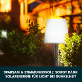 EASYmaxx Solar-Leuchte Schirm - 4er Set mit LED, Solarpanel und Erdspieß für stimmungsvolle Beleuchtung im Garten und Außenbereich.