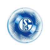 FC Schalke 04 LED-Lampe in Ballform mit 3D-Wandtattoo, blau-weiß, mit Vereins-Logo und LED-Beleuchtung, offizielles Produkt.