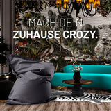 LUMALAND Sitzsack Classic XXL (380 L) in Anthrazit, modern, bequem für In- & Outdoor, pflegeleicht mit verdecktem Reißverschluss.