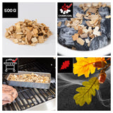 LANDMANN Selection Räucherchips Eiche 500 g für authentisches Grillen mit Eichenholzrauch bei Geflügel, Rind und Schwein.