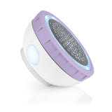 MIWIAM Hornhautentferner 3in1 in Weiß/Lila/Türkis mit LED-Licht und ergonomischem Design für Fußpflege zuhause und unterwegs.