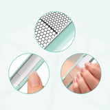 MIWIAM Nagelfeile für Finger- und Fußnägel mint mit grober und feiner Struktur für präzises Feilen und seidig glattes Finish.