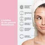 VITALmaxx Porenreiniger Professional 6in1 weiß mit 6 Aufsätzen für gesichtsnahe Hautpartien und Diamant-Mikrodermabrasion.