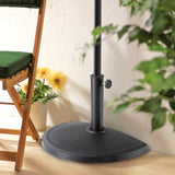 EASYmaxx Sonnenschirmfuß Stein-Optik 50x33x33cm anthrazit, halbrund, wetterfest, für kleinere Balkone und halbrunde Sonnenschirme.