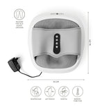 nah-vital Fuß-Massagegerät Akupressur weiß/grau mit Akupressur, Luftdruck, Shiatsu und Wärmefunktion für Entspannung und Regeneration