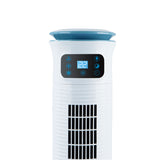 MAXXMEE Luftkühler mit Wassertank 5l, 3 Leistungsstufen, 60° Oszillation, weiß/blau für frische Luft und angenehme Luftfeuchtigkeit.