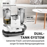 N8WERK Waschsauger Portable Clean mit Dual-Tank-System, separates Frisch- und Schmutzwasser für effektive Polsterreinigung.