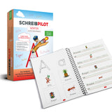 Schreibpilot Heft Wörter mit Bleistift/Radiergummi - DIN-A4 fördert Schreiben üben mit kindgerechten Wörtern, Rillen und Illustrationen.