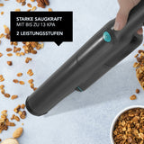 MAXXMEE Akku Hand- & Bodenstaubsauger mit BLDC-Motor anthrazit saugt kraftvoll bis 13 kPa mit 2 Leistungsstufen, kabellos und handlich.
