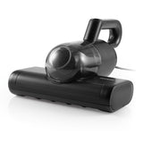 N8WERK Milbensauger mit Pulsrolle Midnight Black zur effektiven Absaugung und Desinfektion von Matratzen mit UV-C-Licht und EPA 11-Filter.