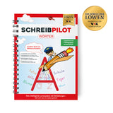 Schreibpilot Heft Wörter mit Bleistift/Radiergummi – Lernheft zum Schreiben ein- bis dreisilbiger Wörter, kindgerecht und pädagogisch entwickelt.