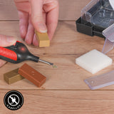 MAXXMEE Reparatur-Set Laminat & Parkett - 11 Wachsfarben zum Ausbessern von Holzoberflächen auf Parkett und Laminat kabellos.