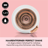 MAXXMEE Haarentferner Perfect Shave inkl. USB-Kabel, weiß/rosegold, hautfreundlich, schmerzfreie Ganzkörper-Haarentfernung, IPX4 duschgeeignet.