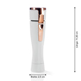 MAXXMEE Haarentferner Perfect Shave inkl. USB-Kabel in weiß/rosegold, kompakt und hautfreundlich für sanfte Haarentfernung.
