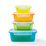 GOURMETmaxx Frischhaltedosen Klick-it Mikrowellenventil, 24-tlg., stapelbar, farbig, mikrowellengeeignet, gefriergeeignet, spülmaschinenfest.