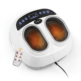 nah-vital® Shiatsu-Fußmassagegerät mit Shiatsu, Rollmassage, Wärmefunktion und Fernbedienung in Weiß für Entspannung und Luftdruckmassage