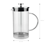 COFFEE PRESS Kaffeebereiter - 1 Liter French Press aus Borosilikatglas mit Edelstahlfilter für intensiven Kaffeegenuss und einfache Reinigung.