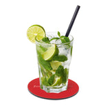 VfB Stuttgart Untersetzer 3D 5er-Set schwarz/weiß/rot mit Logo, wechselndes Motiv, Antirutsch-Rückseite, Ø 10,5 cm