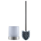 LOOMAID WC-Bürste Silikonkopf Edelstahl/anthrazit mit Bürstenhalter, borstenlos, selbstreinigend, hygienisch, langlebig und nachhaltig.