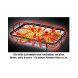 GOURMETmaxx Grillkorb für Backofen - Heißluft - Schwarz, Edelstahl, antihaftbeschichtet, 360°-Gareffekt für knusprige Pommes und Chicken Nuggets.