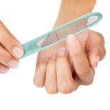 MIWIAM Nagelfeile & Hornhauthobel Set 2-tlg. zur sanften Fußpflege mit rostfreiem, flexiblem Design und hygienischer Reinigung.