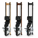 FitEngine Wasser-Rudergerät - Black Rudergerät mit Wasserwiderstand, ergonomisch, verstellbar, Full-Body-Workout, Display für Trainingsdaten.