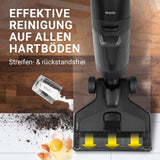 N8WERK Saugwischer Smart Clean 3in1 kabellos für streifenfreie Reinigung auf allen Hartböden mit Universal-Bodenreiniger 500ml.