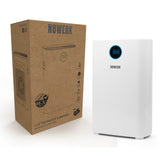 N8WERK HEPA H14 Luftreiniger L mit 6-fach-Filtersystem, Display und Wifi für saubere Luft und Allergiker-Eignung.