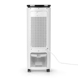 Hoberg Luftkühler mit Peltier-Element in schwarz/weiß, 4 Geschwindigkeitsstufen, LED-Touch-Display und Fernbedienung.